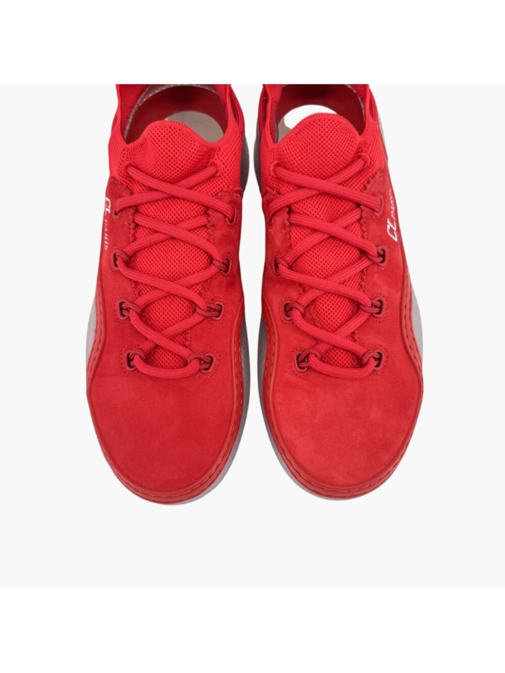 Louboutin Arpoador Drawstring Sock Sneaker Red Suede Size 40 US 10 Women Low Top - Picture 3 of 15